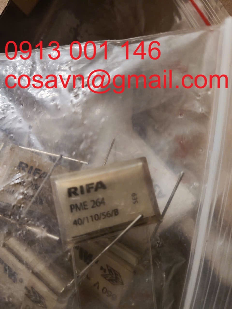 RIFA (nay là KEMET) Tụ điện triệt nhiễu EMI dạng giấy tẩm kim loại dòng RIFA PME 264